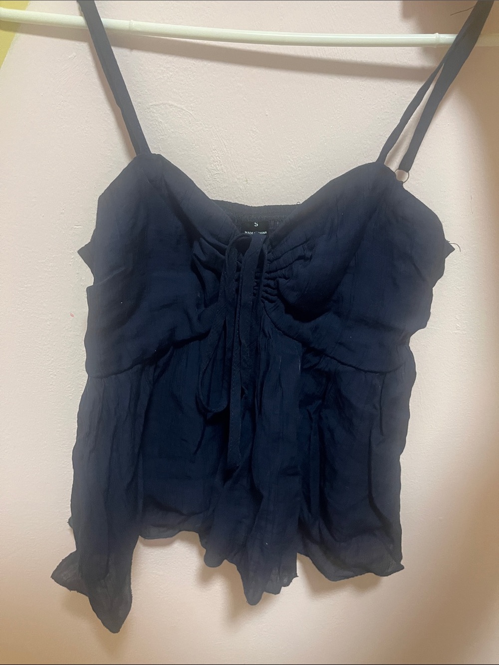 Navy blue babydoll top